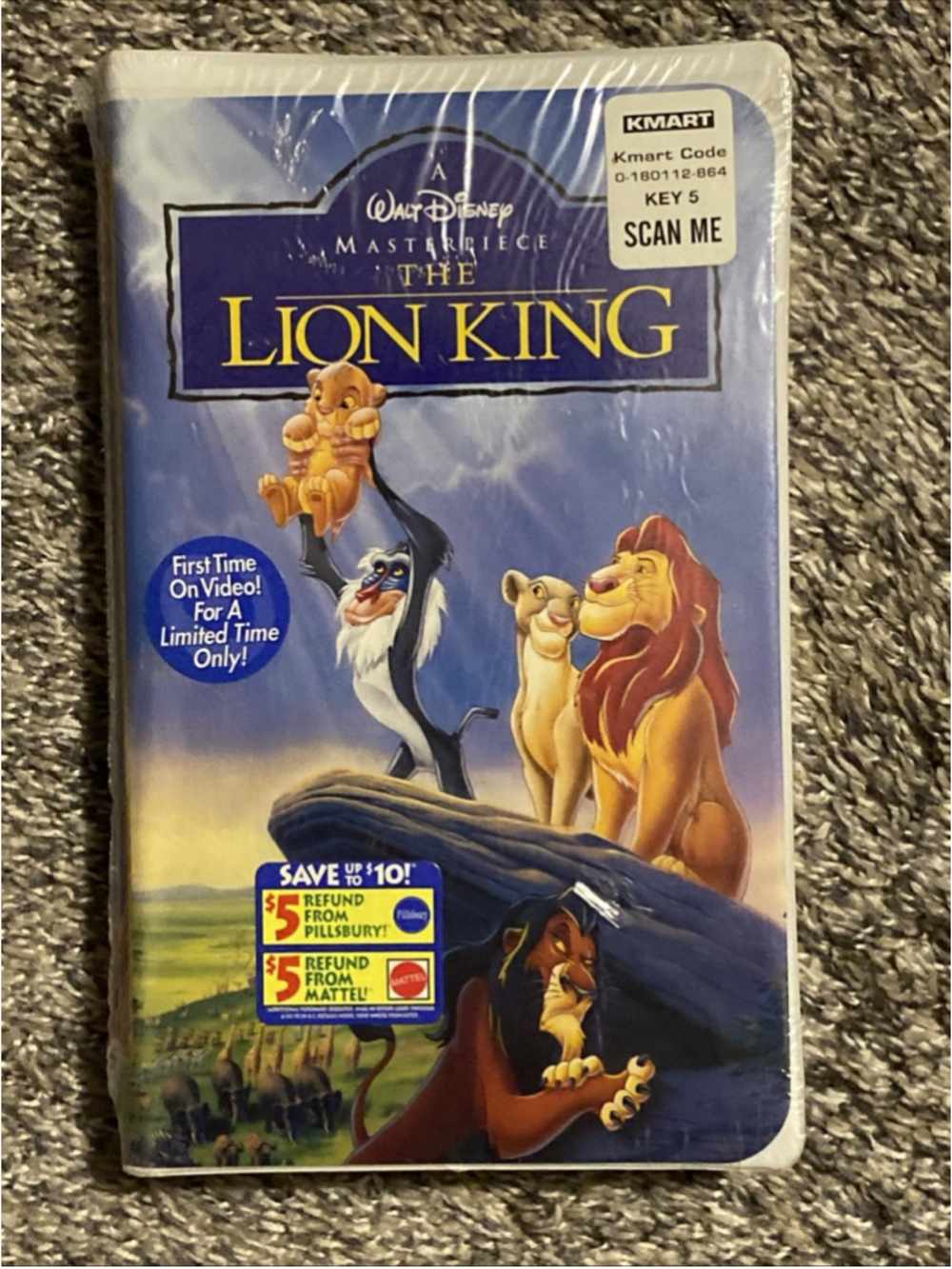 VTG The Lion King VHS, 1995 Walt Disney Masterpiece Collection BRAND NEW SEALED!